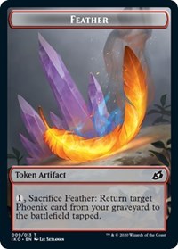 Feather // Human Soldier (005) Double-sided Token [Ikoria: Lair of Behemoths Tokens] | Devastation Store