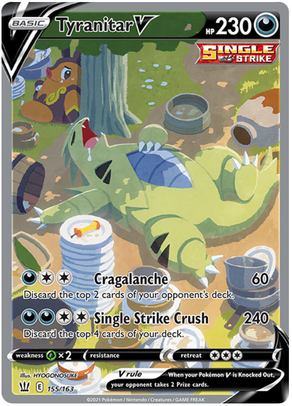 Tyranitar V (155/163) [Sword & Shield: Battle Styles] | Devastation Store