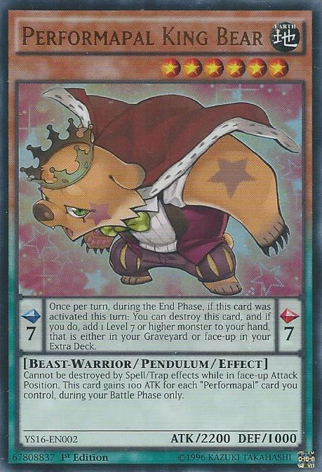 Performapal King Bear [YS16-EN002] Ultra Rare | Devastation Store