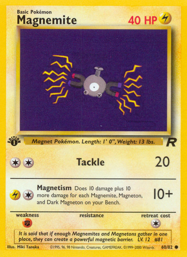 Magnemite (60/82) [Team Rocket 1st Edition] | Devastation Store