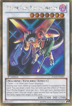 Power Tool Mecha Dragon [PGLD-EN005] Gold Secret Rare | Devastation Store