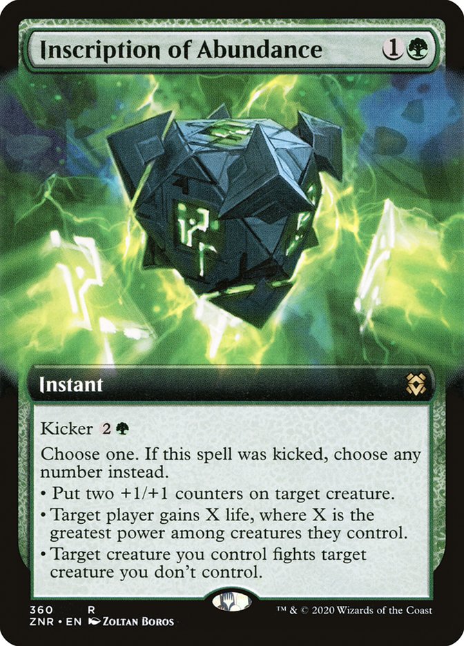 Inscription of Abundance (Extended) [Zendikar Rising] | Devastation Store