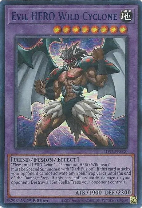 Evil HERO Wild Cyclone (Blue) [LDS3-EN030] Ultra Rare | Devastation Store