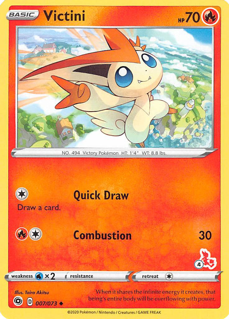 Victini (007/073) (Cinderace Stamp #4) [Battle Academy 2022] | Devastation Store
