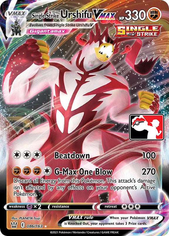 Single Strike Urshifu VMAX (086/163) [Prize Pack Series One] | Devastation Store