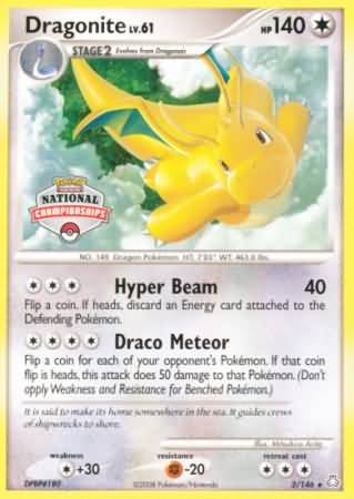 Dragonite (2/146) (National Championship) [Diamond & Pearl: Legends Awakened] | Devastation Store