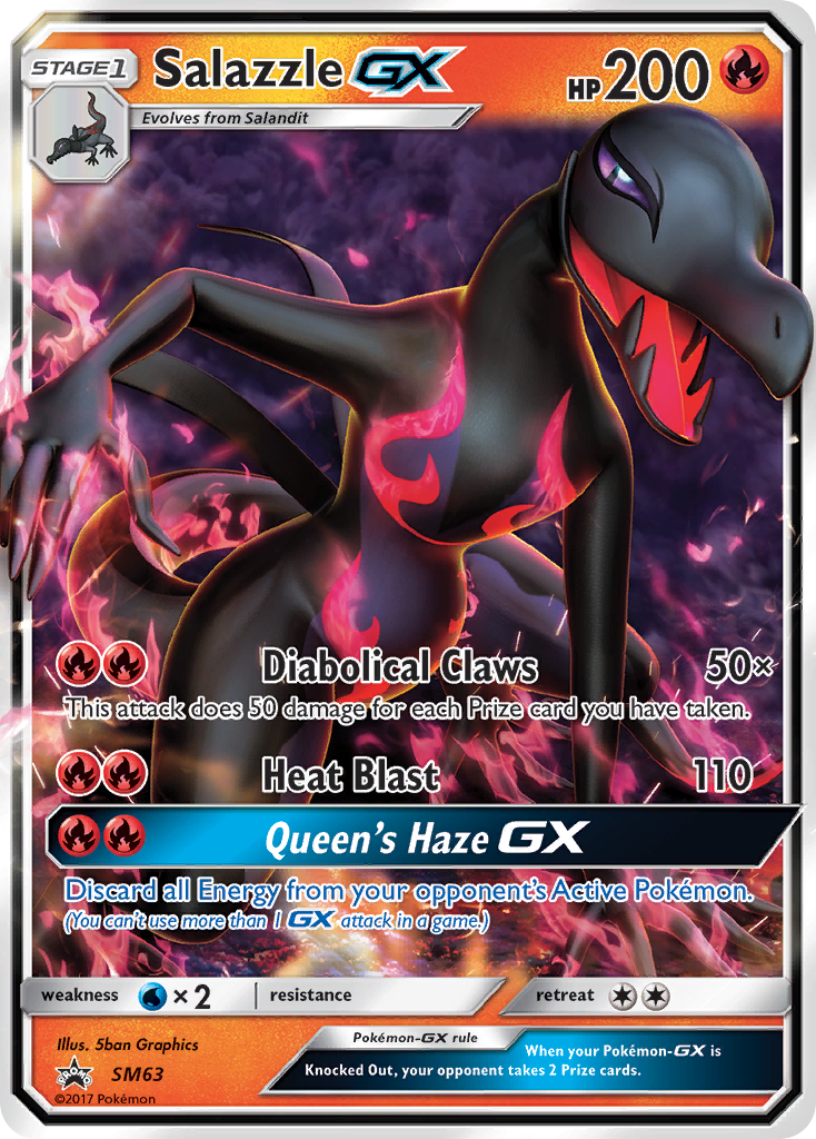 Salazzle GX (SM63) [Sun & Moon: Black Star Promos] | Devastation Store