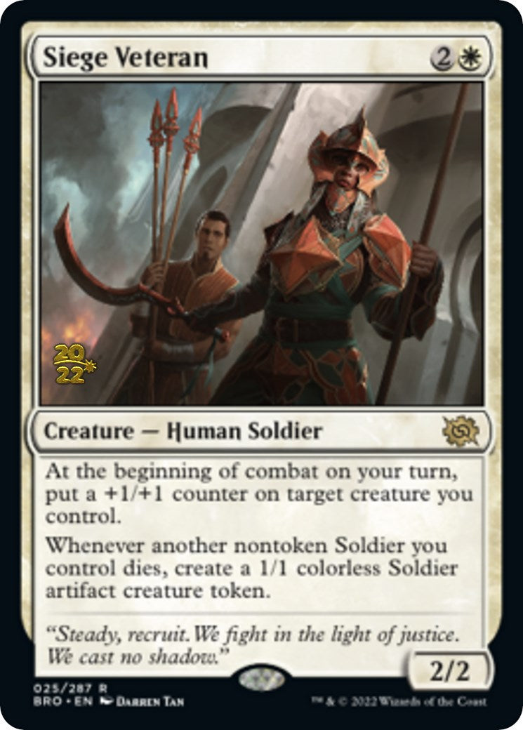 Siege Veteran [The Brothers' War Prerelease Promos] | Devastation Store