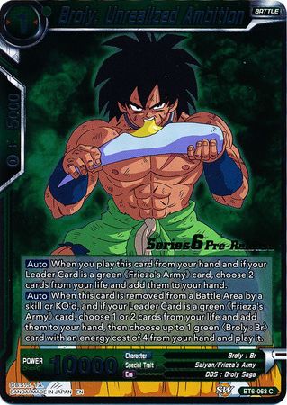 Broly, Unrealized Ambition [BT6-063_PR] | Devastation Store