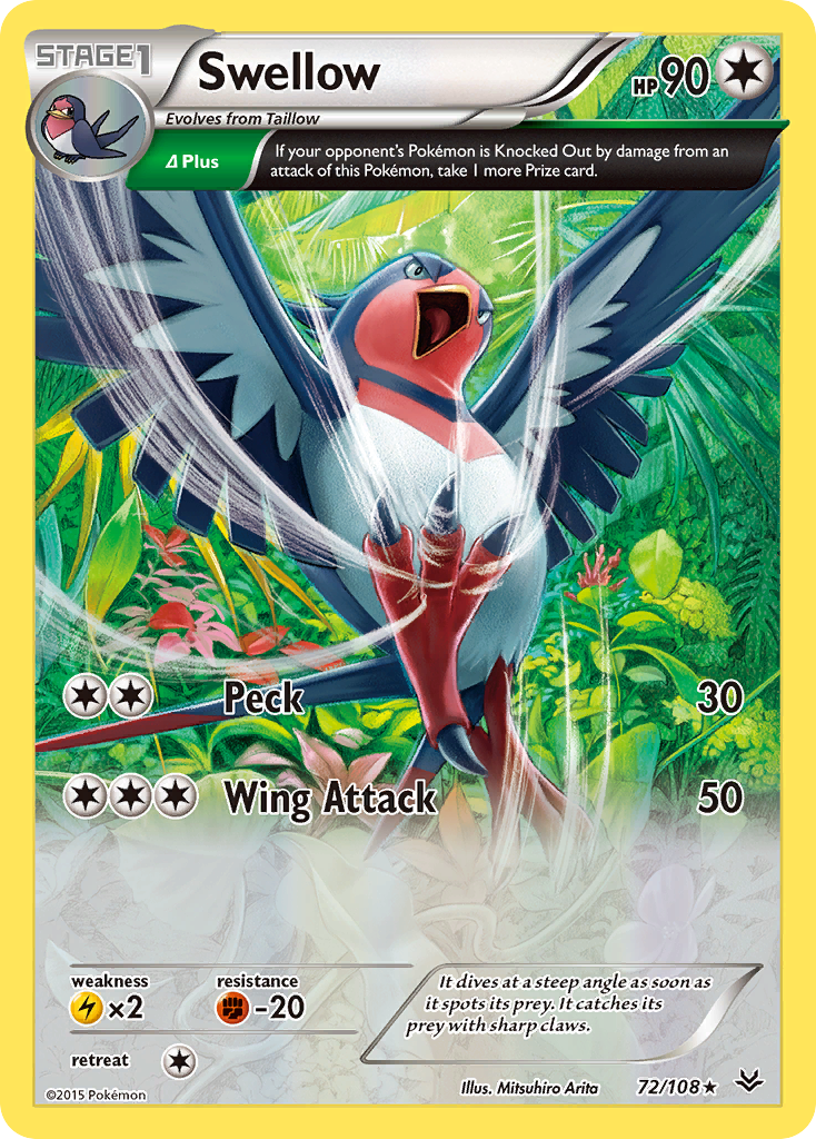 Swellow (72/108) [XY: Roaring Skies] | Devastation Store