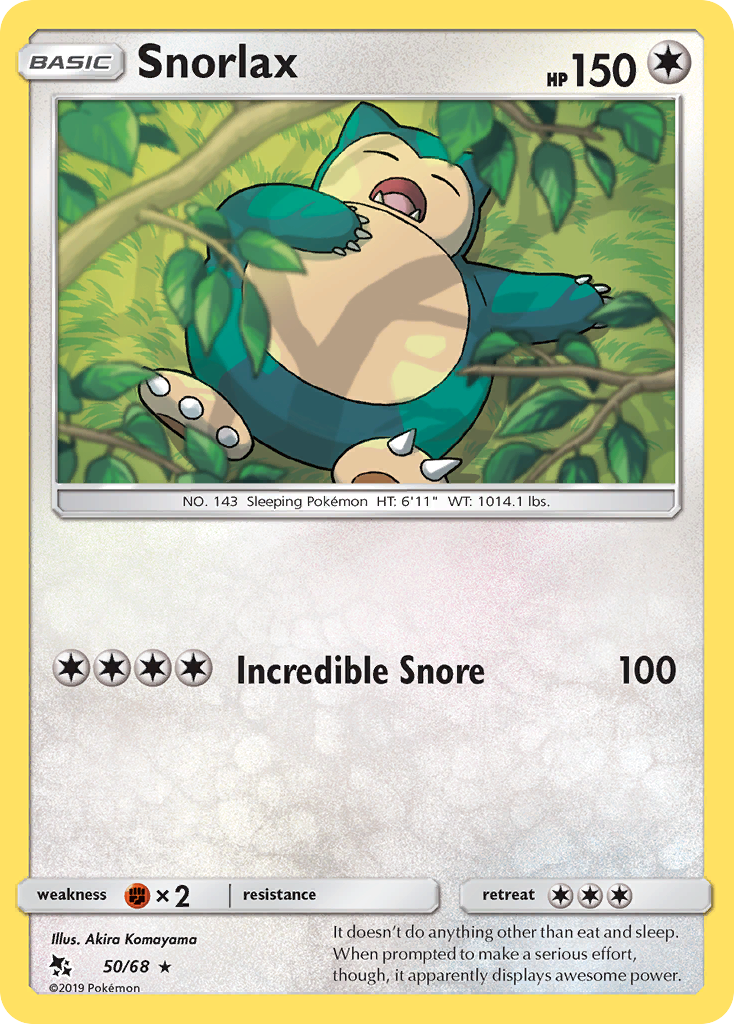 Snorlax (50/68) [Sun & Moon: Hidden Fates] | Devastation Store