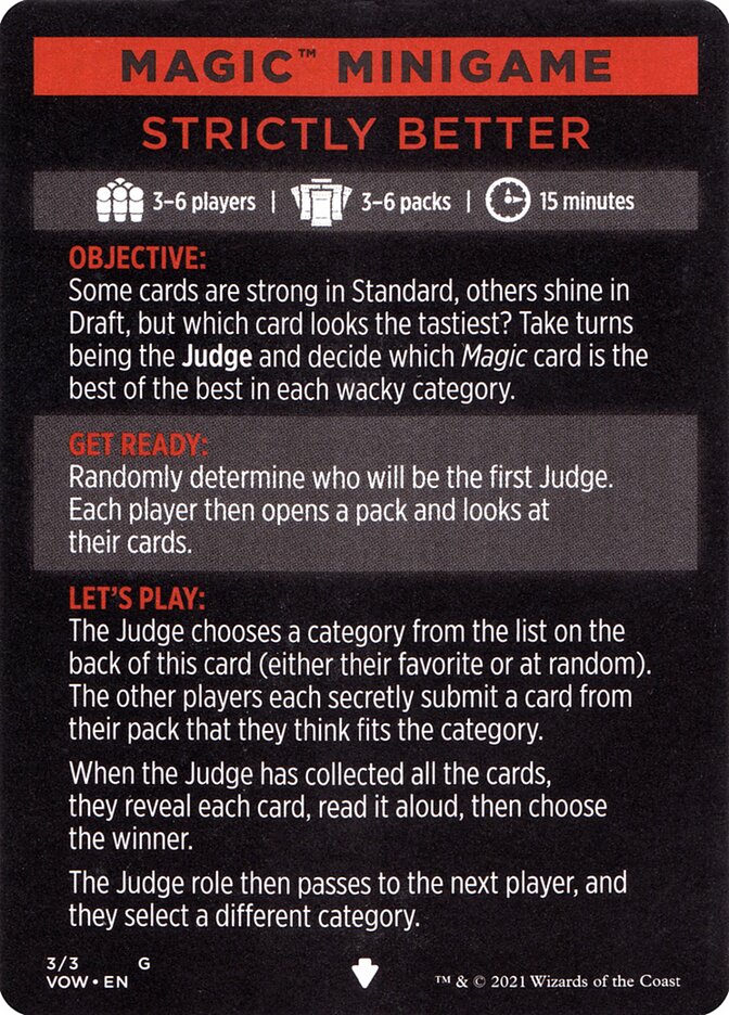 Strictly Better (Magic Minigame) [Innistrad: Crimson Vow Minigame] | Devastation Store