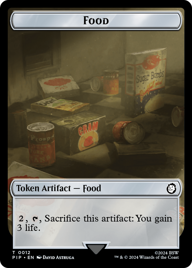 Warrior // Food (0012) Double-Sided Token [Fallout Tokens] | Devastation Store