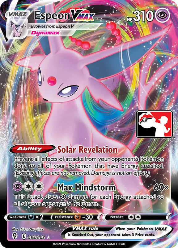 Espeon VMAX (065/203) [Prize Pack Series One] | Devastation Store