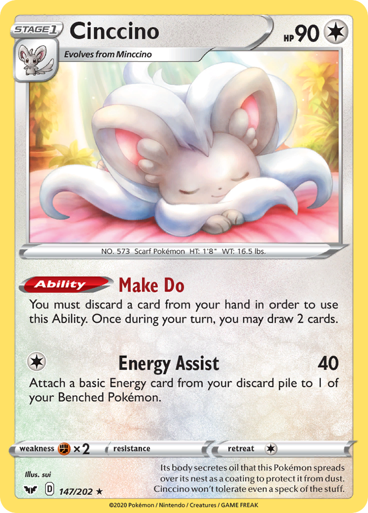 Cinccino (147/202) [Sword & Shield: Base Set] | Devastation Store