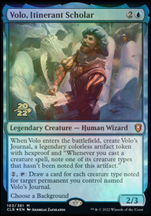 Volo, Itinerant Scholar [Commander Legends: Battle for Baldur's Gate Prerelease Promos] | Devastation Store