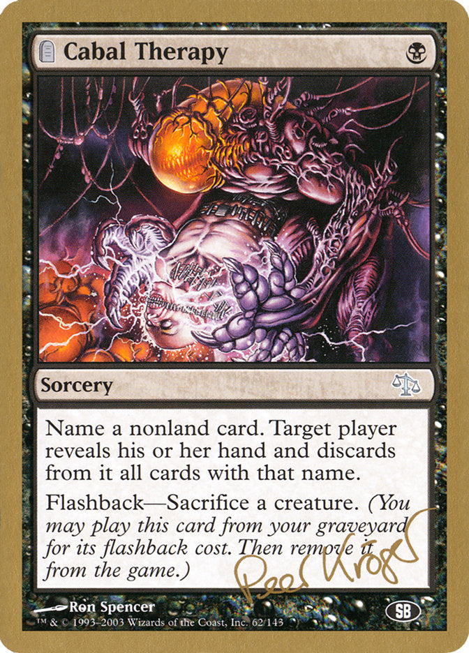 Cabal Therapy (Peer Kroger) (SB) [World Championship Decks 2003] | Devastation Store
