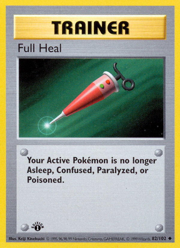 Full Heal (82/102) (Shadowless) [Base Set 1st Edition] | Devastation Store