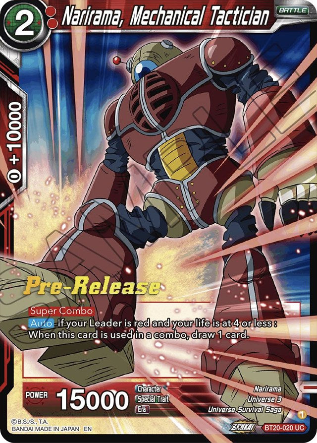 Narirama, Mechanical Tactician (BT20-020) [Power Absorbed Prerelease Promos] | Devastation Store