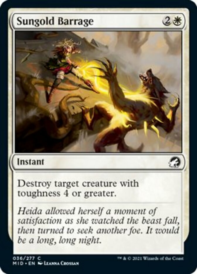 Sungold Barrage [Innistrad: Midnight Hunt] | Devastation Store