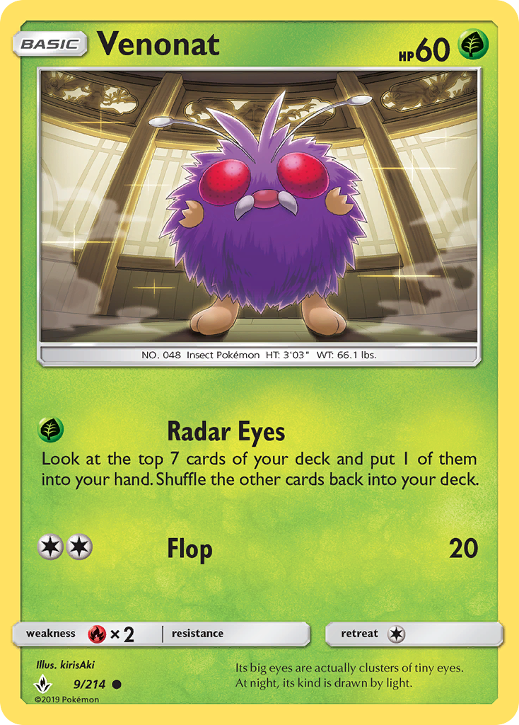 Venonat (9/214) [Sun & Moon: Unbroken Bonds] | Devastation Store