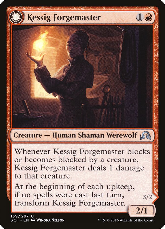 Kessig Forgemaster // Flameheart Werewolf [Shadows over Innistrad] - Devastation Store | Devastation Store