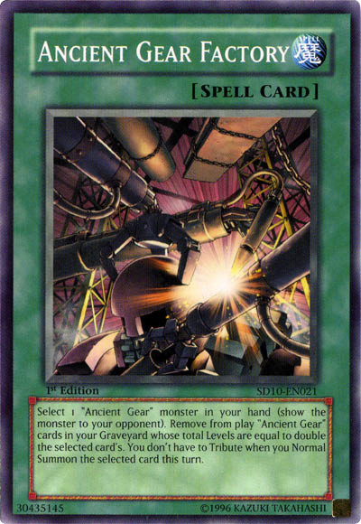 Ancient Gear Factory [SD10-EN021] Common | Devastation Store