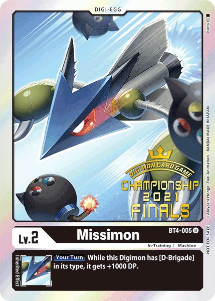 Missimon [BT4-005] (2021 Championship Finals Event Pack Alt-Art Gold Stamp Set) [Great Legend Promos] | Devastation Store