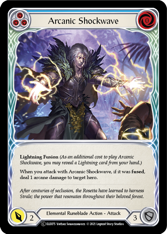 Arcanic Shockwave (Blue) [U-ELE075] Unlimited Rainbow Foil | Devastation Store