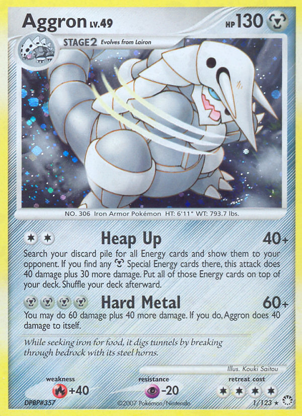 Aggron (1/123) [Diamond & Pearl: Mysterious Treasures] | Devastation Store