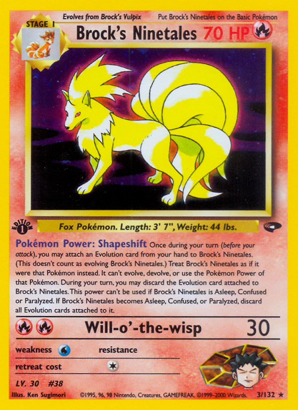 Brock's Ninetales (3/132) [Gym Challenge 1st Edition] | Devastation Store