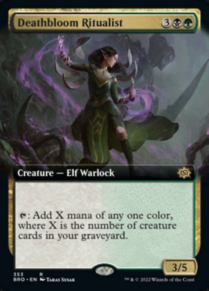 Deathbloom Ritualist (Extended Art) [The Brothers' War] | Devastation Store