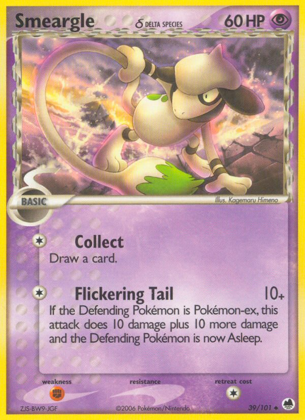 Smeargle (39/101) (Delta Species) [EX: Dragon Frontiers] | Devastation Store