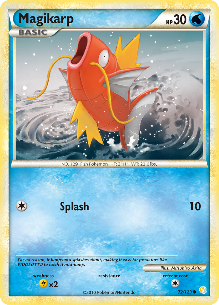 Magikarp (72/123) [HeartGold & SoulSilver: Base Set] | Devastation Store
