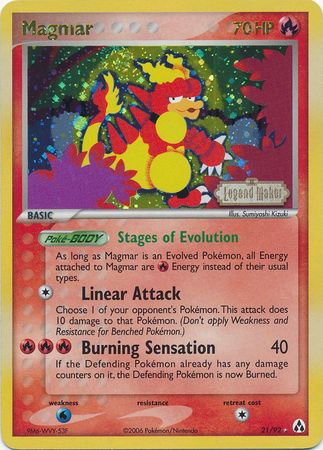 Magmar (21/92) (Stamped) [EX: Legend Maker] | Devastation Store