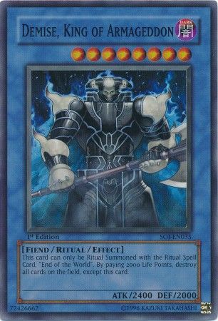 Demise, King of Armageddon [SOI-EN035] Super Rare | Devastation Store