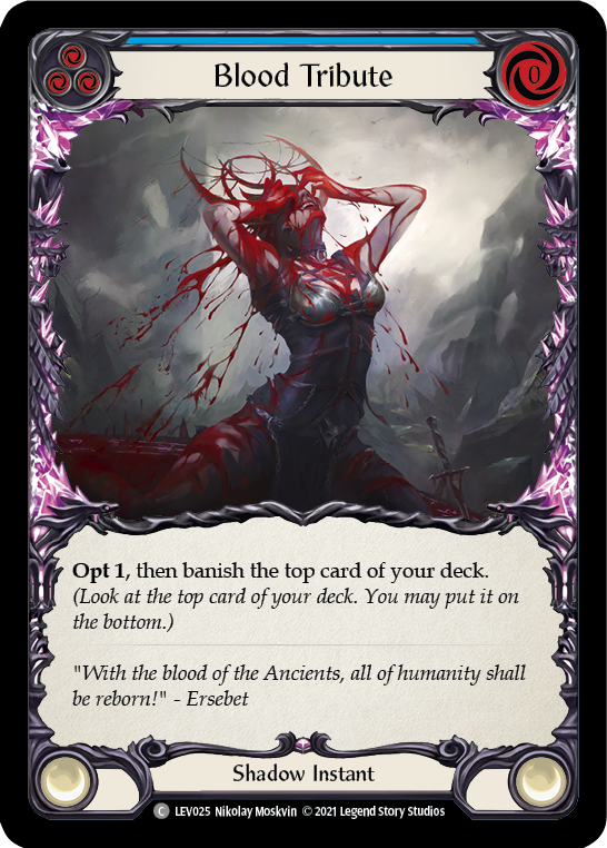 Blood Tribute (Blue) [LEV025] (Monarch Levia Blitz Deck) | Devastation Store