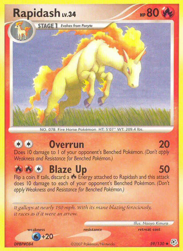 Rapidash (59/130) [Diamond & Pearl: Base Set] | Devastation Store