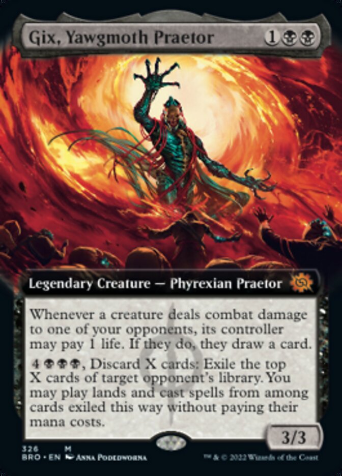 Gix, Yawgmoth Praetor (Extended Art) [The Brothers' War] | Devastation Store