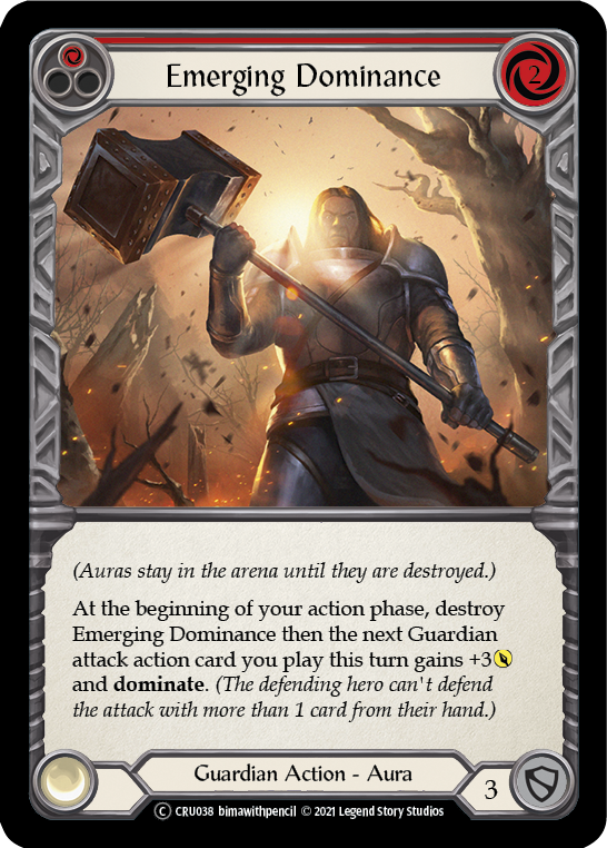 Emerging Dominance (Red) (Rainbow Foil) [CRU038-RF] Unlimited Rainbow Foil | Devastation Store