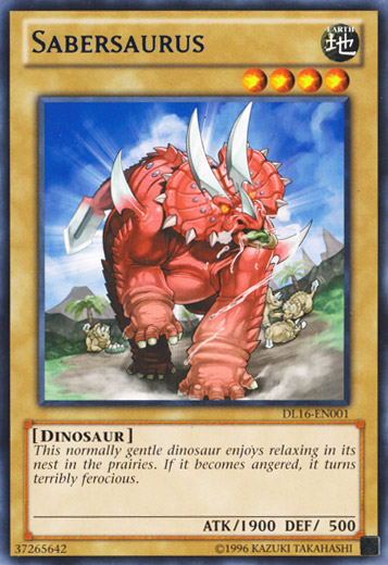 Sabersaurus (Blue) [DL16-EN001] Rare | Devastation Store