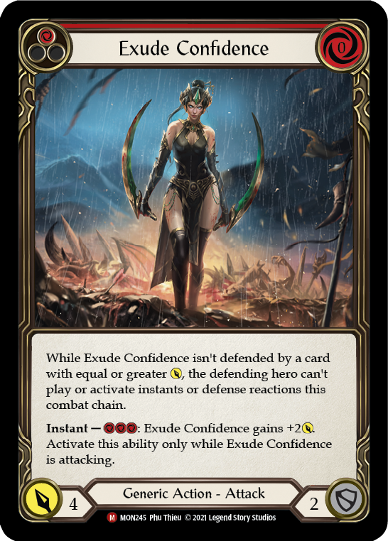 Exude Confidence (Rainbow Foil) [MON245-RF] 1st Edition Rainbow Foil - Devastation Store | Devastation Store