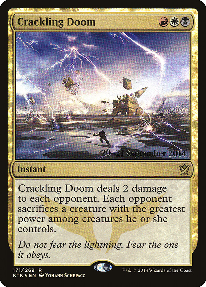 Crackling Doom  [Khans of Tarkir Prerelease Promos] - Devastation Store | Devastation Store