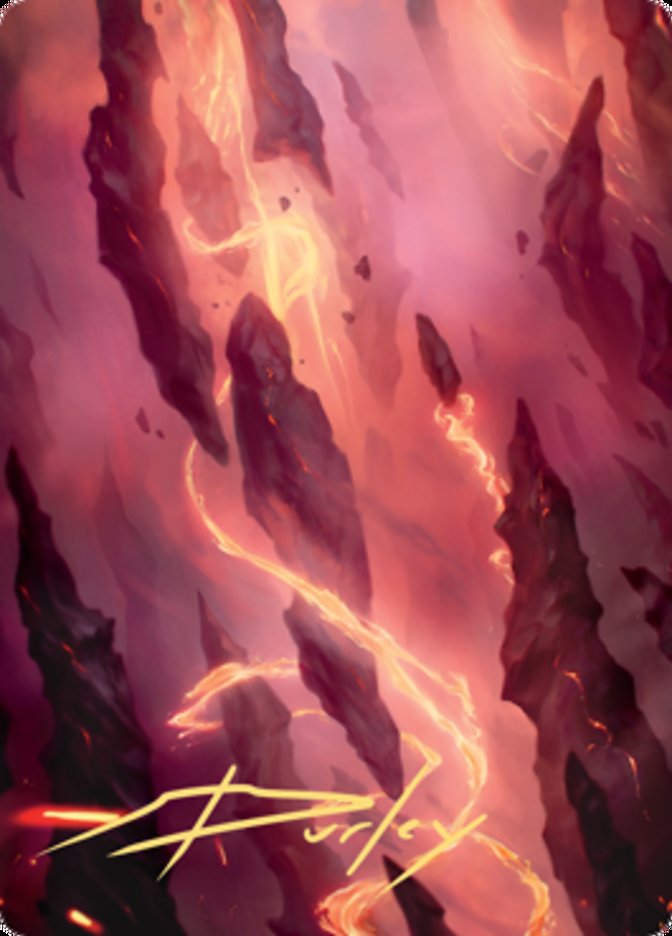 Mountain 1 Art Card (Gold-Stamped Signature) [Zendikar Rising Art Series] | Devastation Store