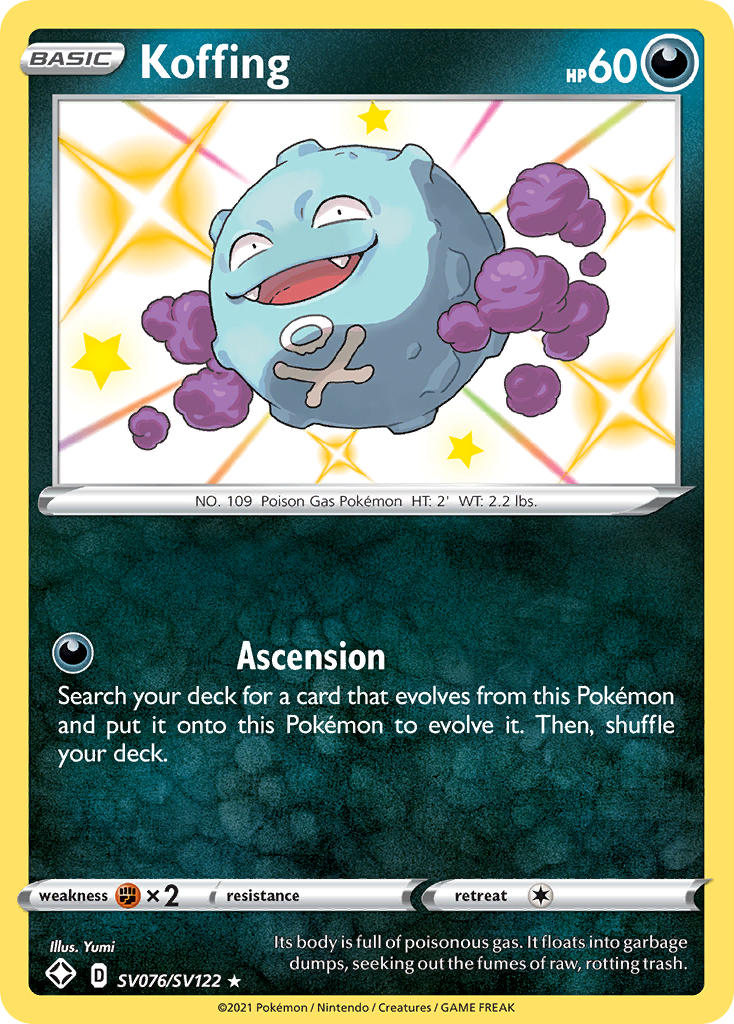 Koffing (SV076/SV122) [Sword & Shield: Shining Fates] | Devastation Store