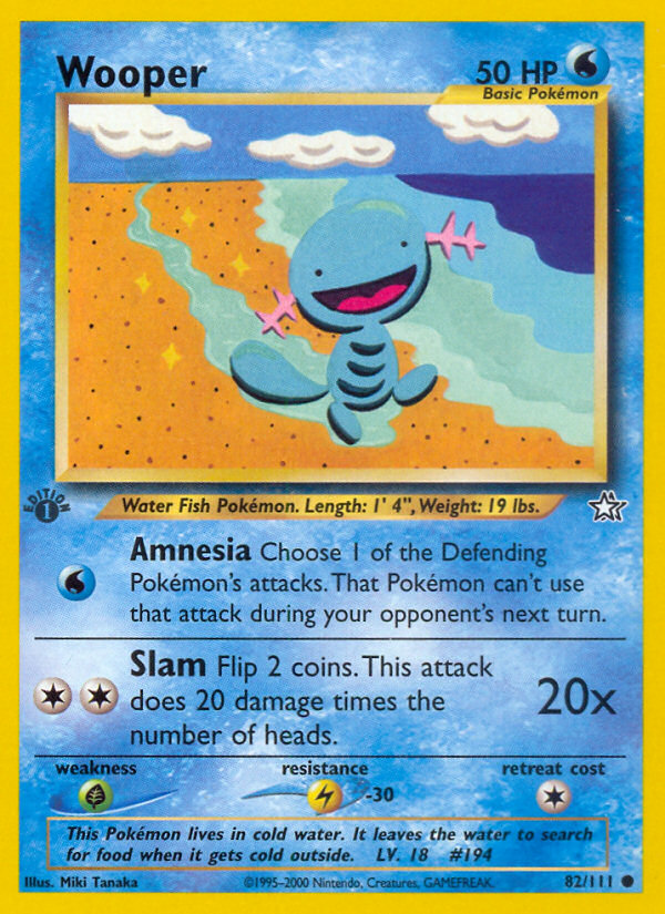 Wooper (82/111) [Neo Genesis 1st Edition] | Devastation Store