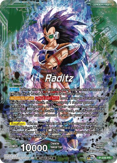 Raditz // Raditz, Brotherly Revival (P-338) [Saiyan Showdown Prerelease Promos] | Devastation Store