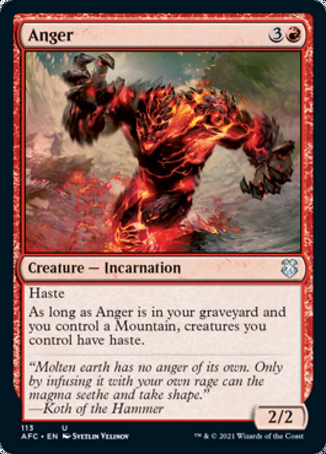 Anger [Dungeons & Dragons: Adventures in the Forgotten Realms Commander] | Devastation Store