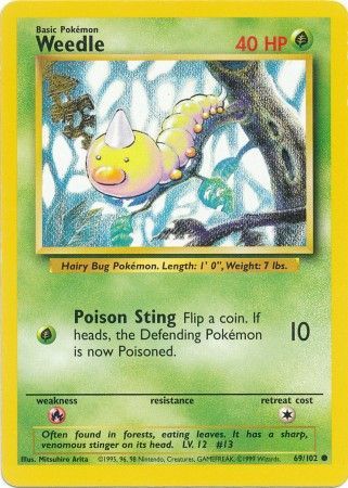 Weedle (69/102) [Base Set Unlimited] | Devastation Store