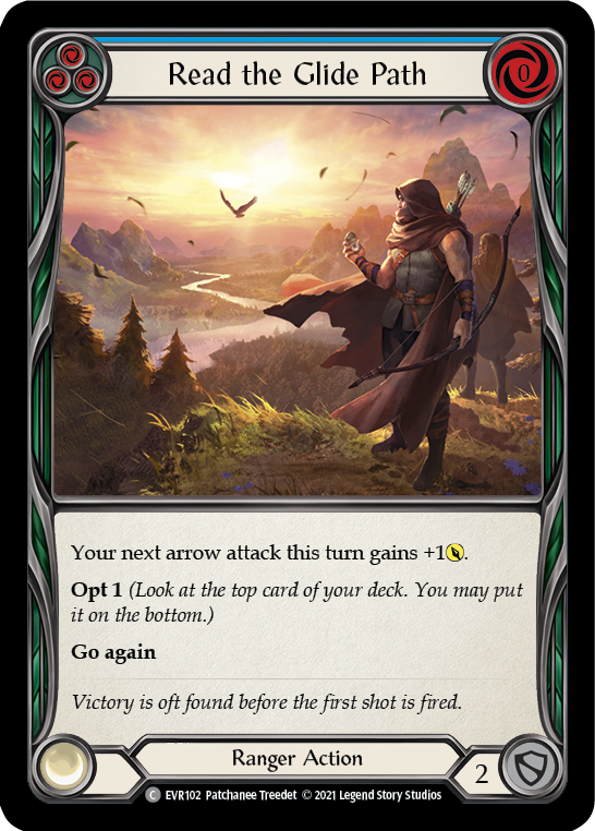 Read the Glide Path (Blue) [EVR102] (Everfest)  1st Edition Rainbow Foil | Devastation Store